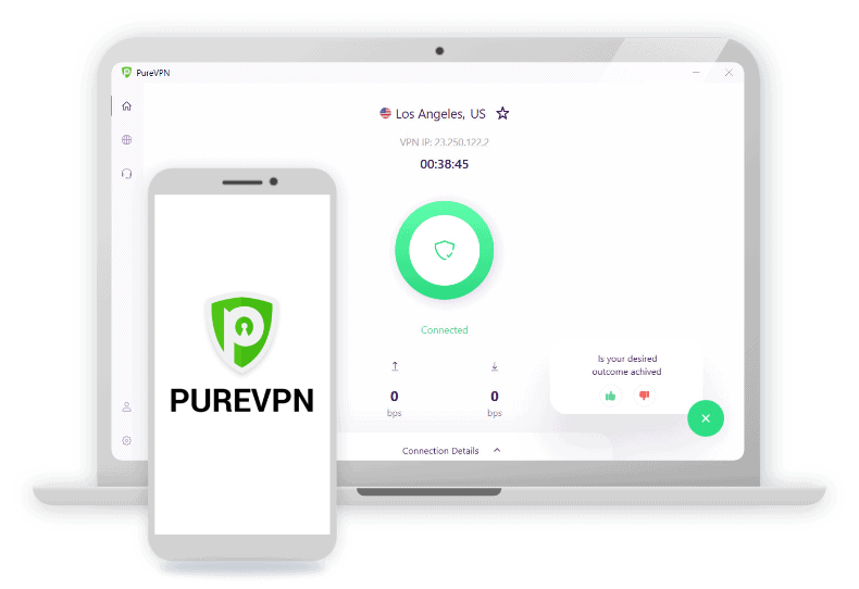 PureVPN on desktop and mobile